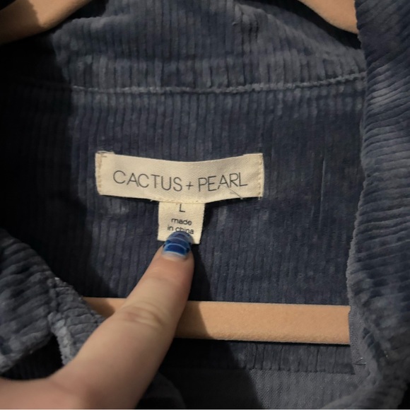 Blue Corduroy Buttoned Jacket - Picture 2 of 4